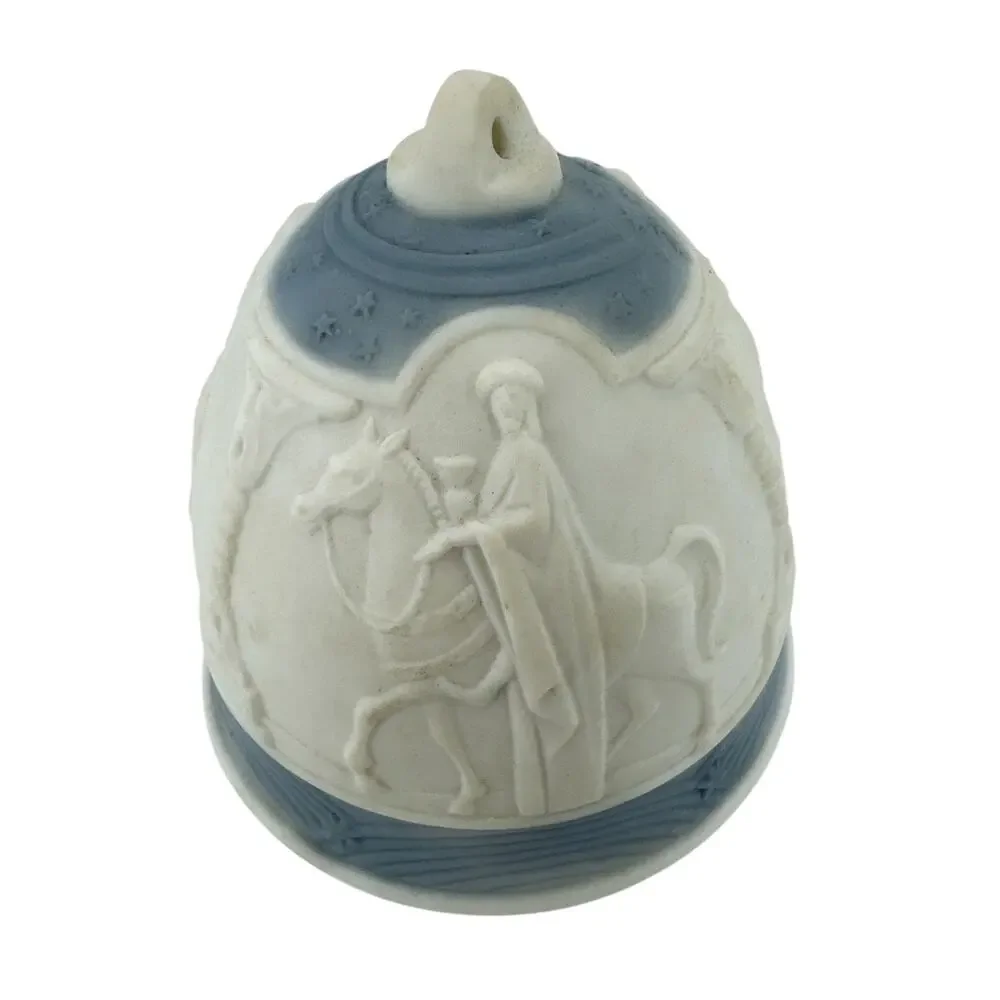 1990 Vintage Lladro Spain Porcelain Bisque 3 Kings Christmas Bell